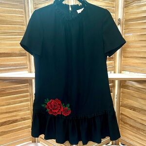 Kate Spade Dress with Embroidered Red Floral Patch